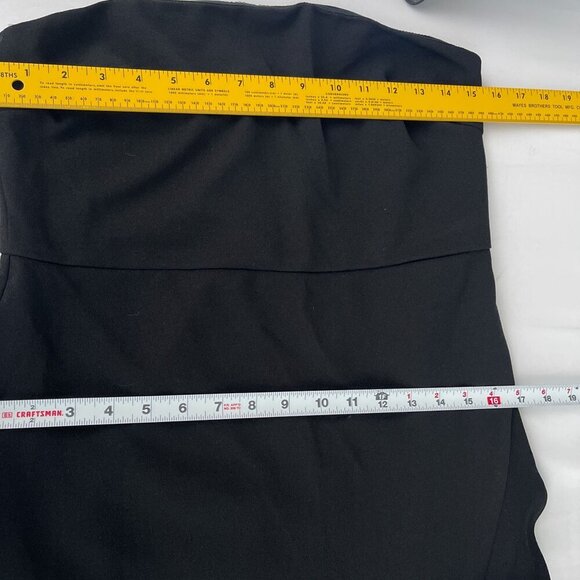 Lulus Womens Maxi Dress High Split Ruffle Side Back Zipper Strapless Black L - Picture 10 of 13